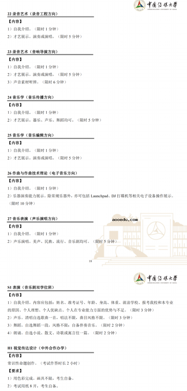 2023中国传媒大学艺术类专业校考时间 什么时候考试