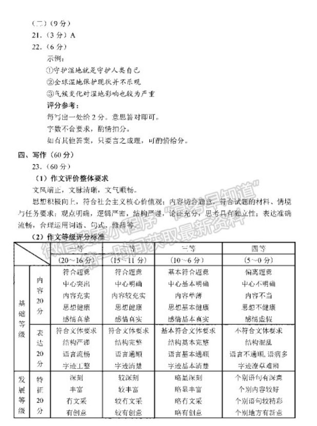 2023福建高三七市联考语文试题及答案解析