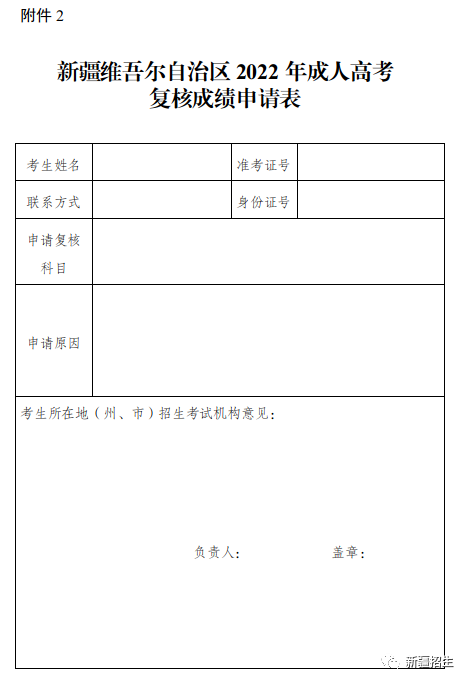 关于公布新疆2022年成人高考（延考）考生成绩、最低投档控制分数线以及录取工作时间安排的公告