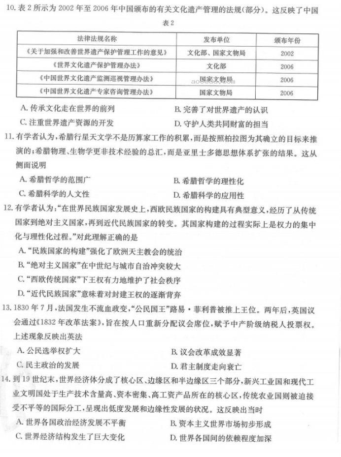 2023年山西省高三历史对接新高考全真模拟试卷