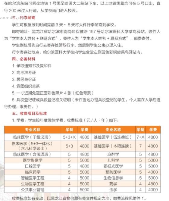 2023哈尔滨医科大学新生入学须知及注意事项 迎新网入口