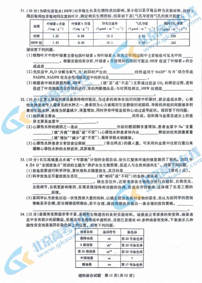 2024天一大联考高三顶尖计划理综试题及答案解析