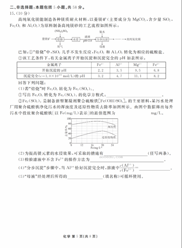 衡水金卷2024新高三摸底联考化学试题及答案解析