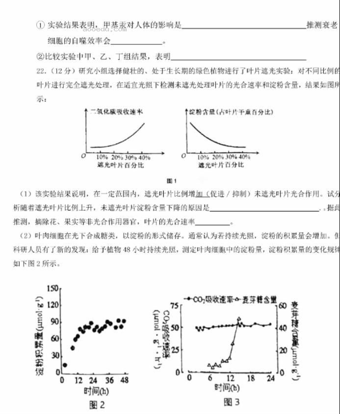 2024东北师大附中高三第一次摸底考生物试题及答案