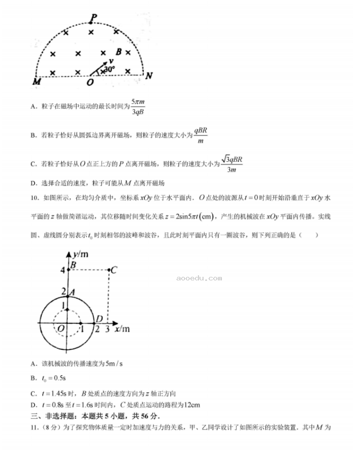 湖南省衡阳八中2024高三10月月考物理试题及答案解析