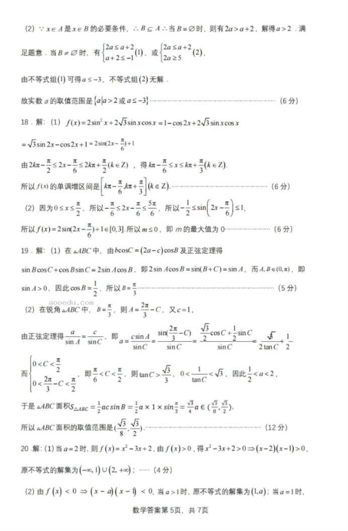 安徽徽师联盟2024届高三10月质量检测数学试题及答案