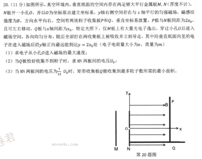 2024浙江强基联盟高三10月联考物理试题及答案解析