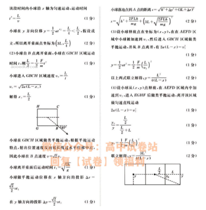 河南青桐鸣2024高三10月大联考物理试题及答案解析