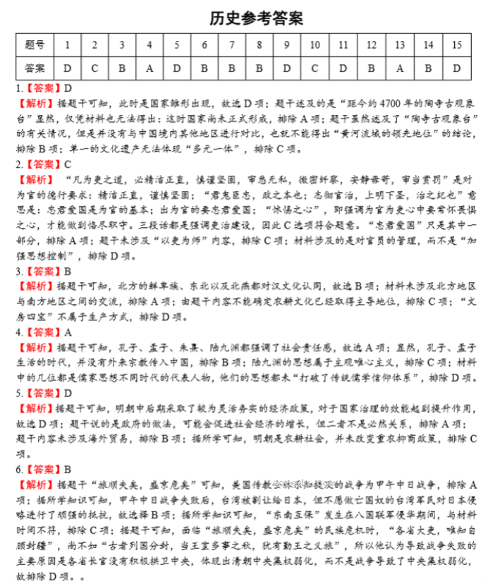 湖北重点高中智学联盟2024高三10月联考历史试题及答案