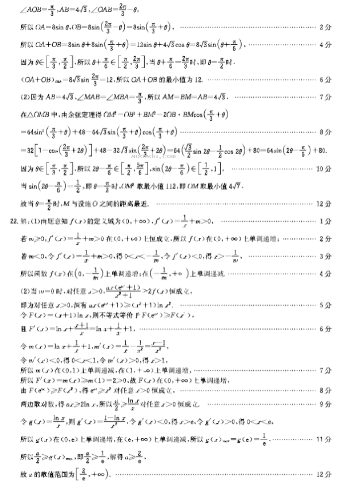 河南TOP二十名校2024高三调研考四数学试题及答案解析