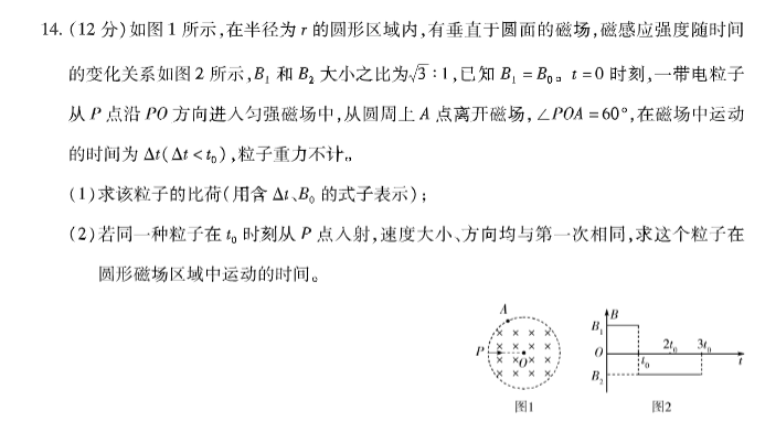 安徽巢湖一中2024高三上学期10月月考物理试题及答案解析