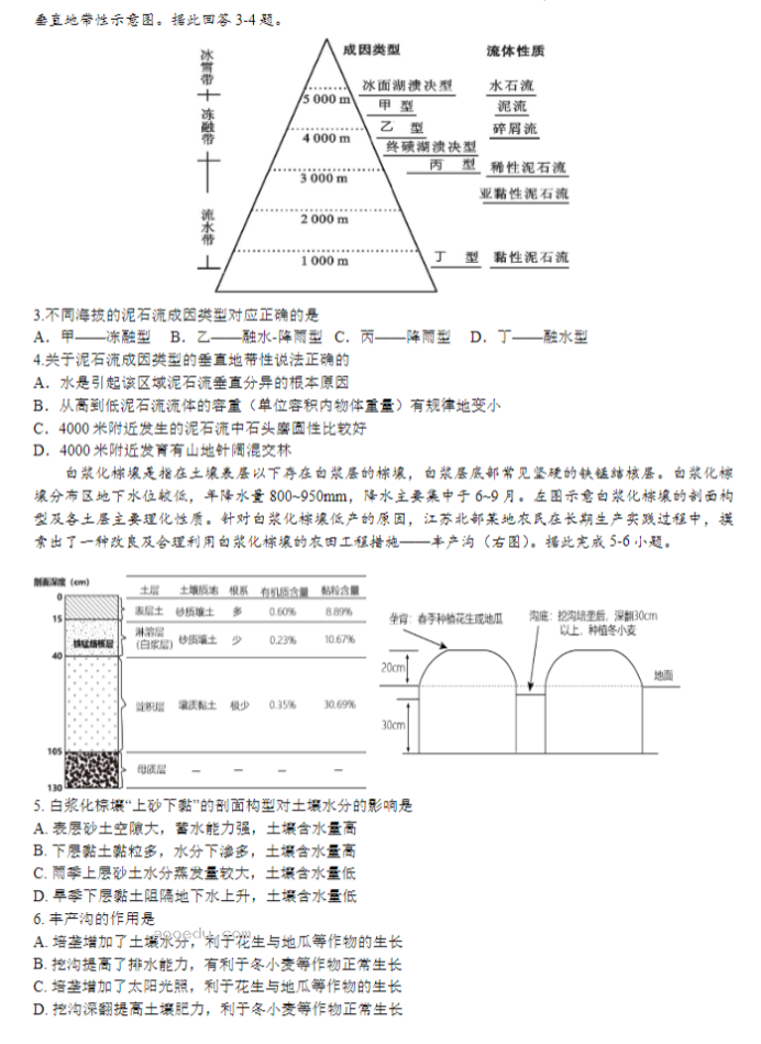 江苏常州联盟学校2024高三10月学情调研地理试题及答案