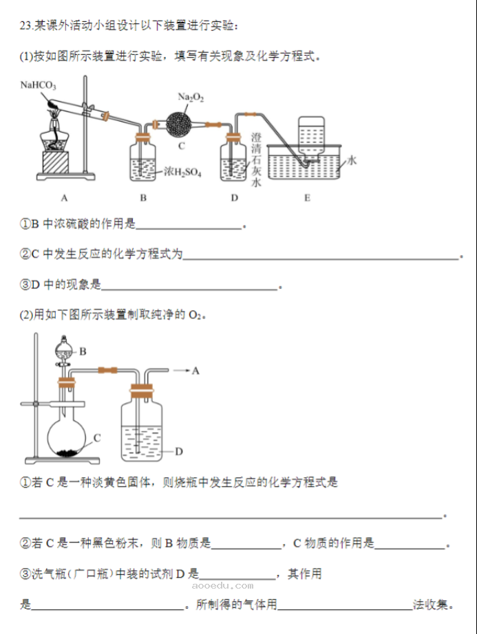 北师大实验学校2024高三第一阶段评估化学试题及答案解析