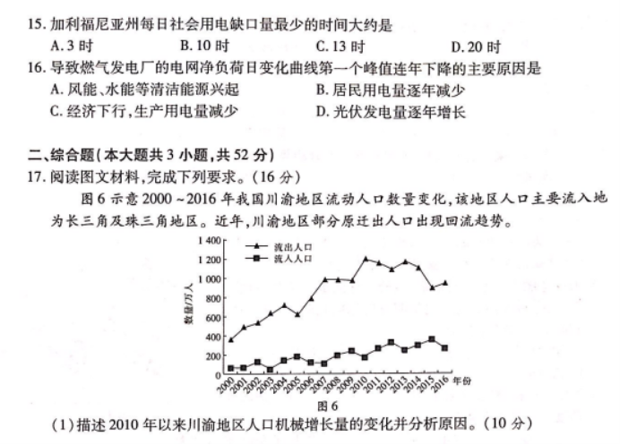 广西2024新高三毕业班10月摸底测试地理试题及答案解析