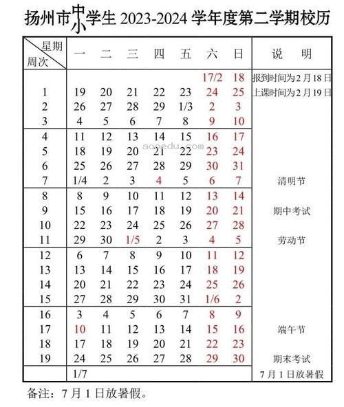 2024年扬州中小学寒假放假时间安排 什么时候放寒假