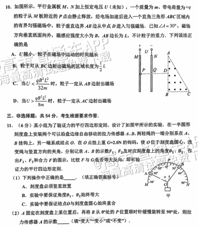 广州花都区2024高三10月调研考物理试题及答案解析