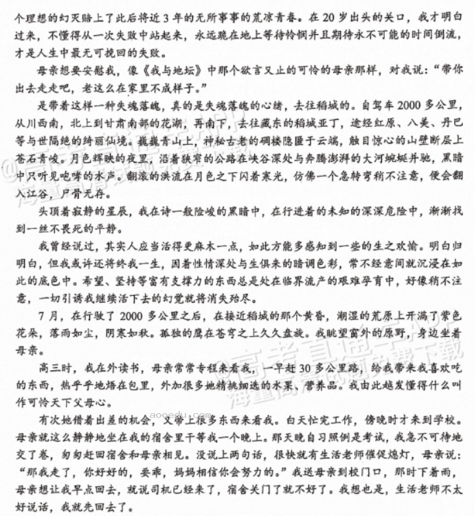 云南大理2024高三第一次复习统一检测语文试题及答案解析