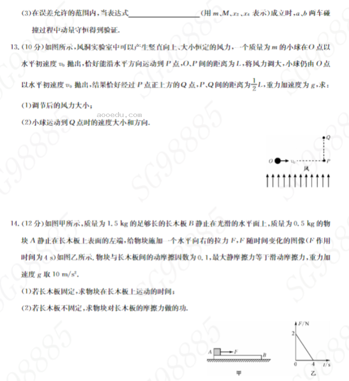 湖北九师联盟2024高三10月质量检测(X)物理试题及答案解析