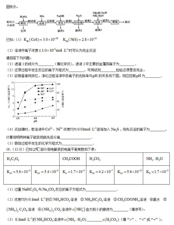 山东2024高三年级适应性联考(一)化学试题及答案解析