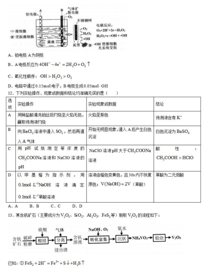 山东2024高三年级适应性联考(一)化学试题及答案解析