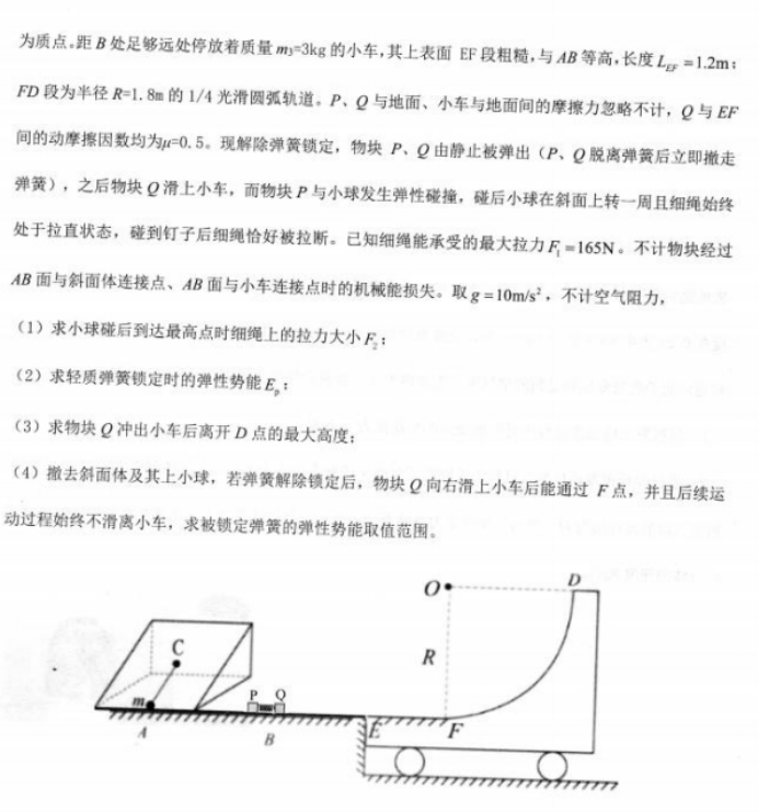 山东2024高三年级适应性联考(一)物理试题及答案解析