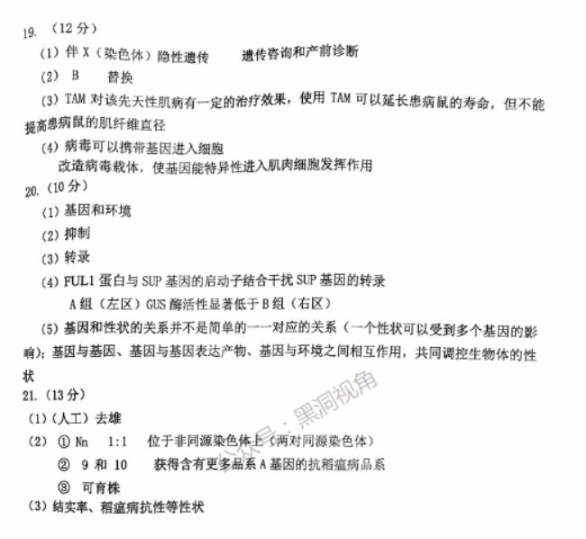 北京市丰台区2024高三11月期中考试生物试题及答案解析