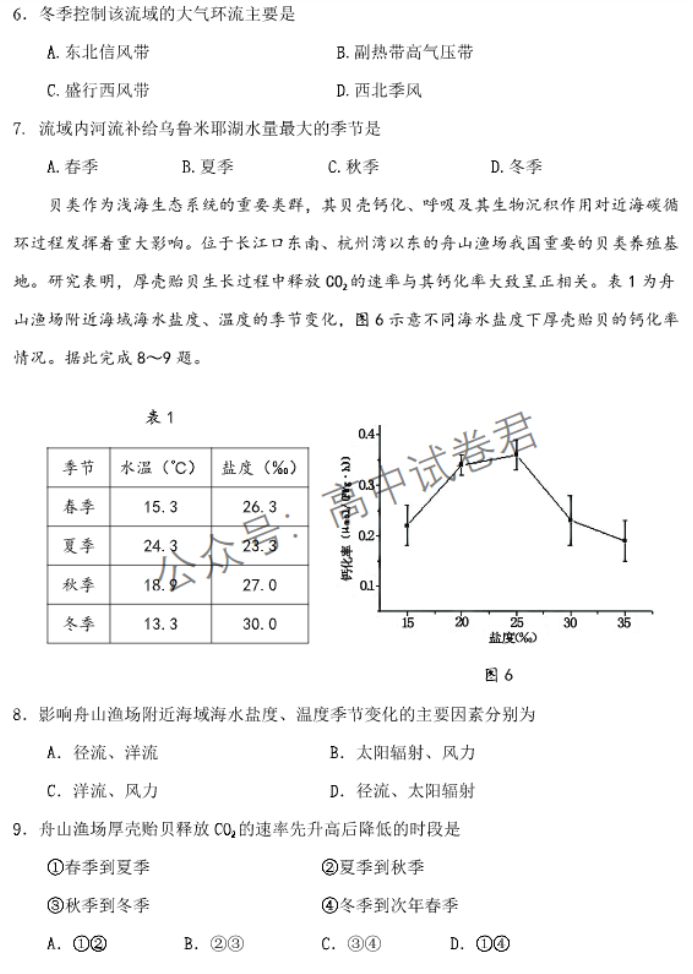 辽宁丹东市2024高三11月阶段测试地理试题及答案解析