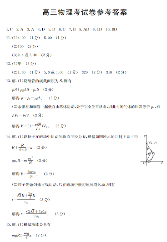 辽宁朝阳地区金太阳2024高三11月期中物理试题及答案解析