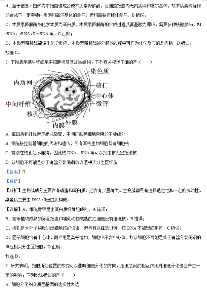 辽宁朝阳地区金太阳2024高三11月期中生物试题及答案解析