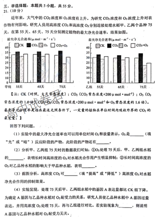 吉林长春2024高三11月一模考试生物试题及答案解析