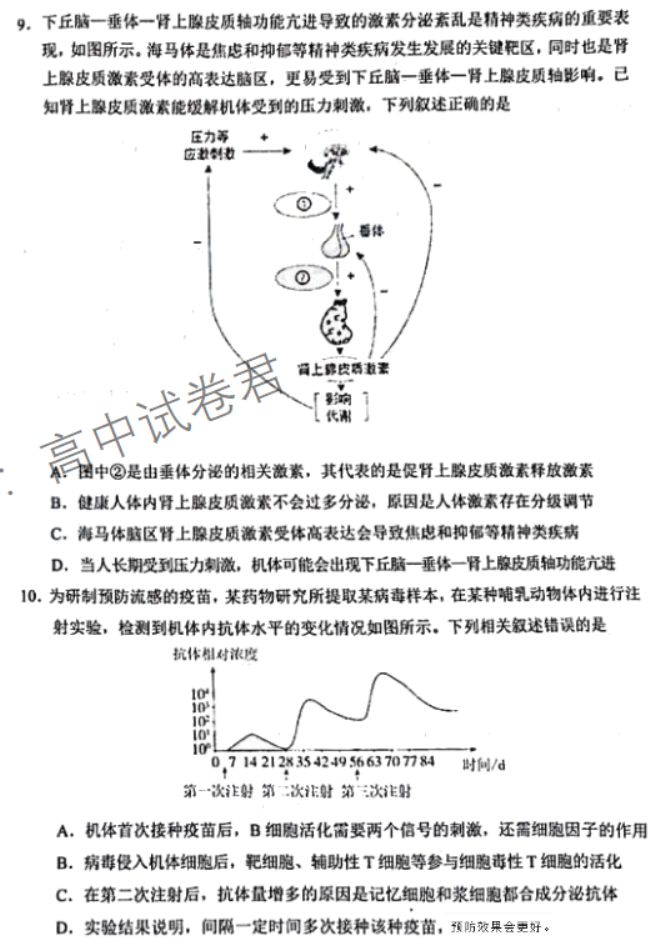 吉林长春2024高三11月一模考试生物试题及答案解析