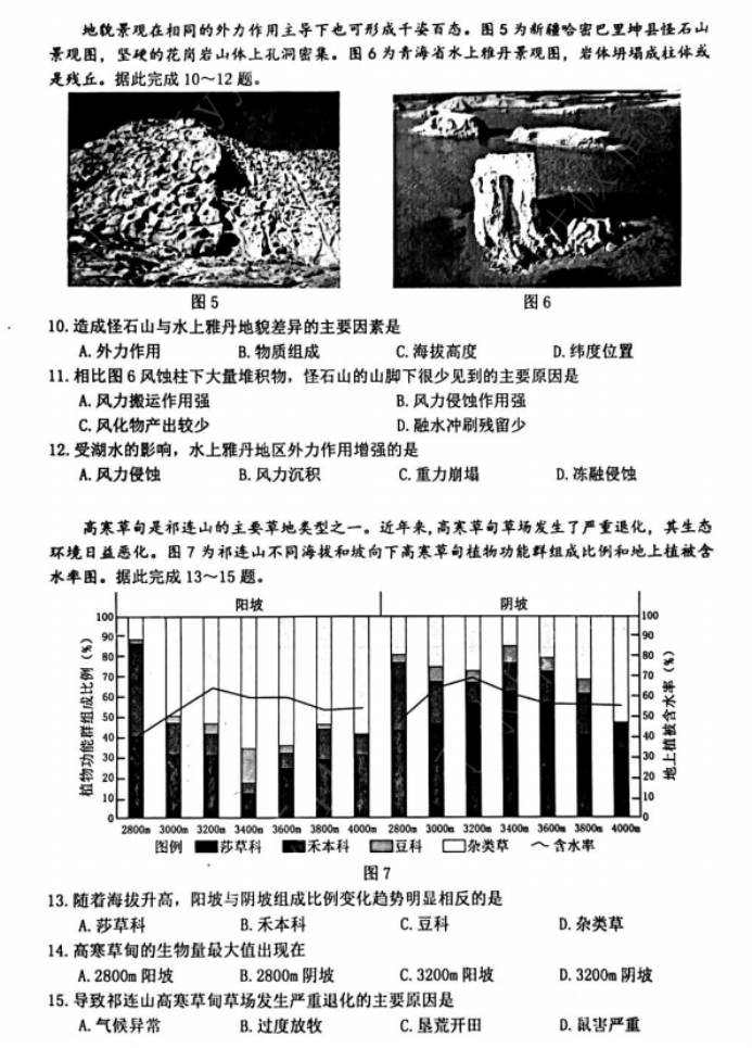 江苏连云港市2024高三上学期期中考试地理试题及答案解析