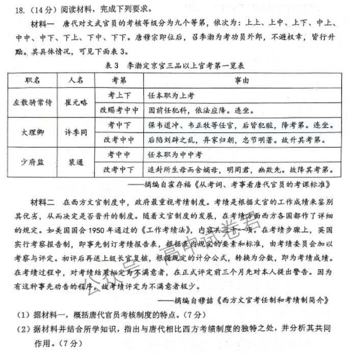 江苏扬州2024高三上学期11月期中测试历史试题及答案解析