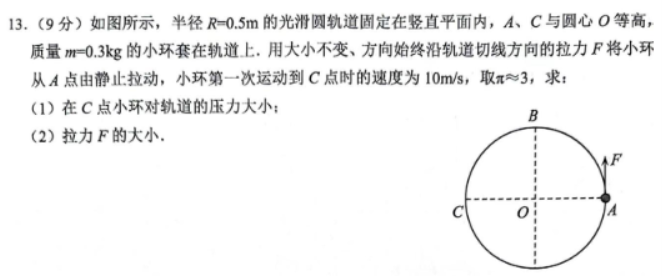 江苏扬州2024高三上学期11月期中测试物理试题及答案解析