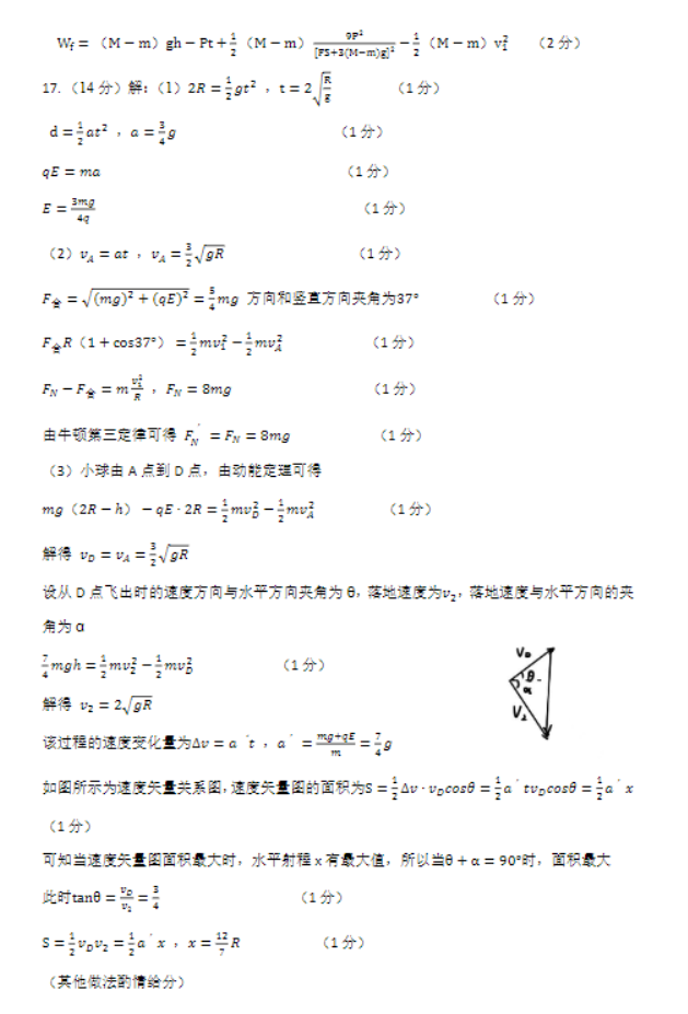 山东普高大联考2024高三11月联合测评物理试题及答案解析