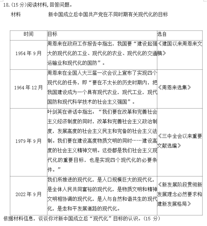 山东普高大联考2024高三11月联合测评历史试题及答案解析