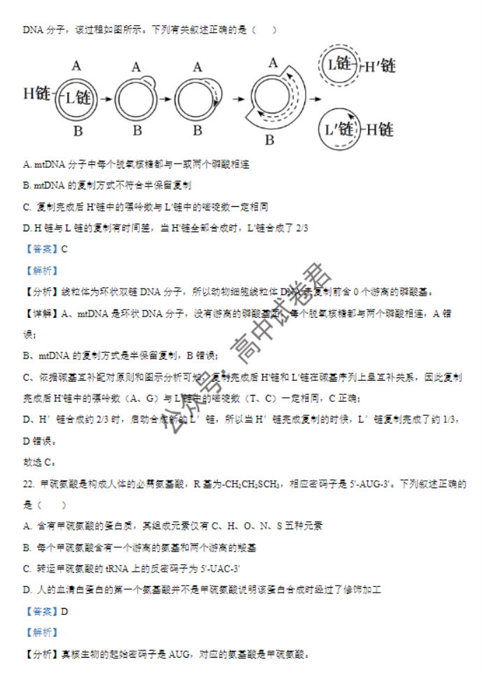 河南南阳2024高三上学期11月期中考试生物试题及答案解析