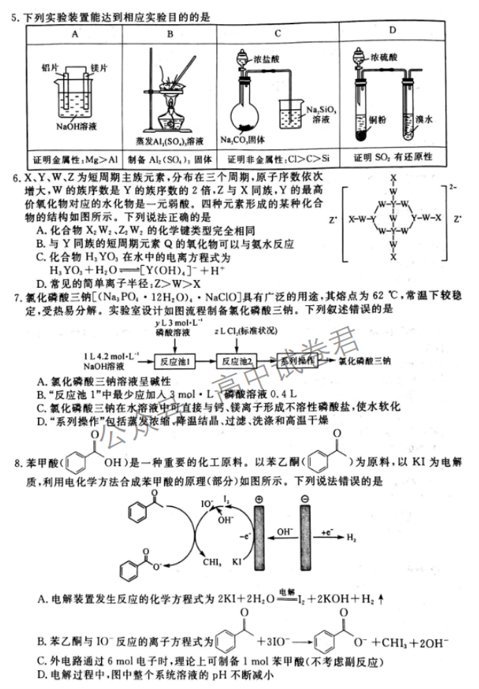 河南省金科新未来2024高三11月联考化学试题及答案解析