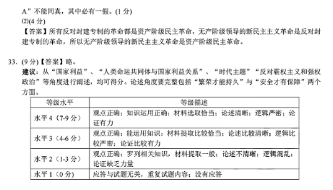 浙江省9+1高中联盟2024高三期中联考政治试题及答案解析