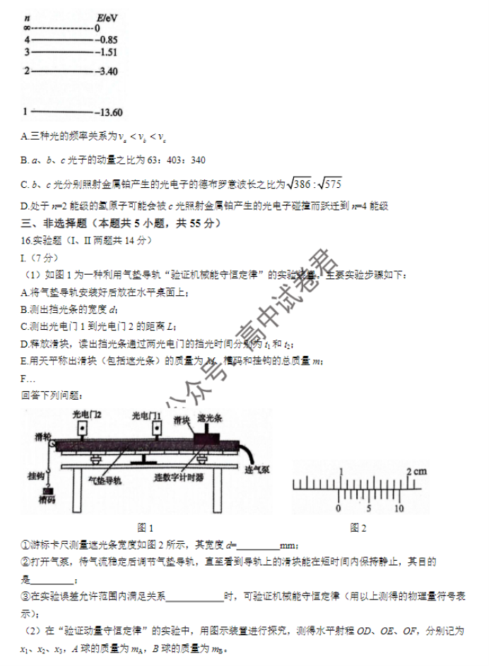 浙江省稽阳联谊学校2024高三11月联考物理试题及答案解析