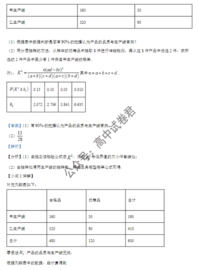 河北秦皇岛市青龙县2024高三期中联考数学试题及答案解析