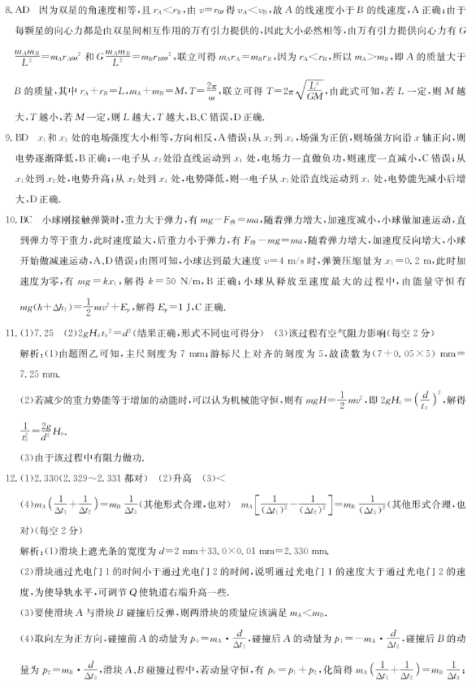 齐齐哈尔普高联谊校2024高三11月月考物理试题及答案解析