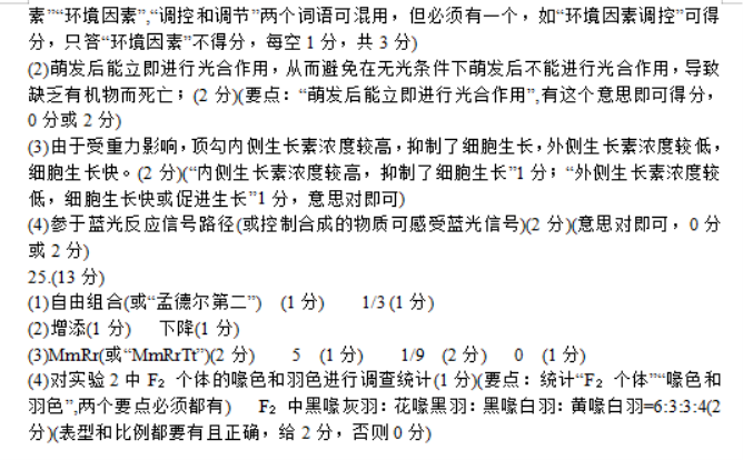 山东名校***2024高三12月阶段性测试生物试题及答案