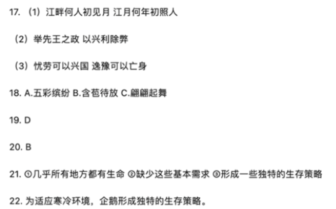 安徽2024新高考九省联考语文试题及答案解析【完整版】