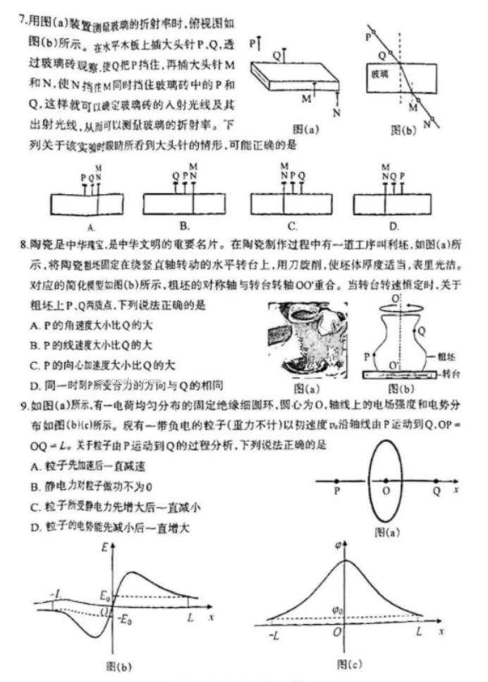 江西2024新高考九省联考物理试题及答案解析【最新整理】