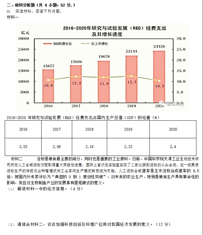 青海西宁市2024高三上学期期末考政治试题及答案解析