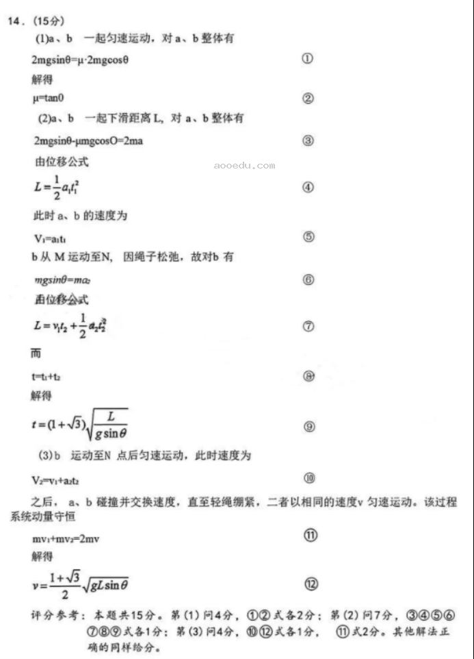 湖北武汉市2024高三二月调研考物理试题及答案解析