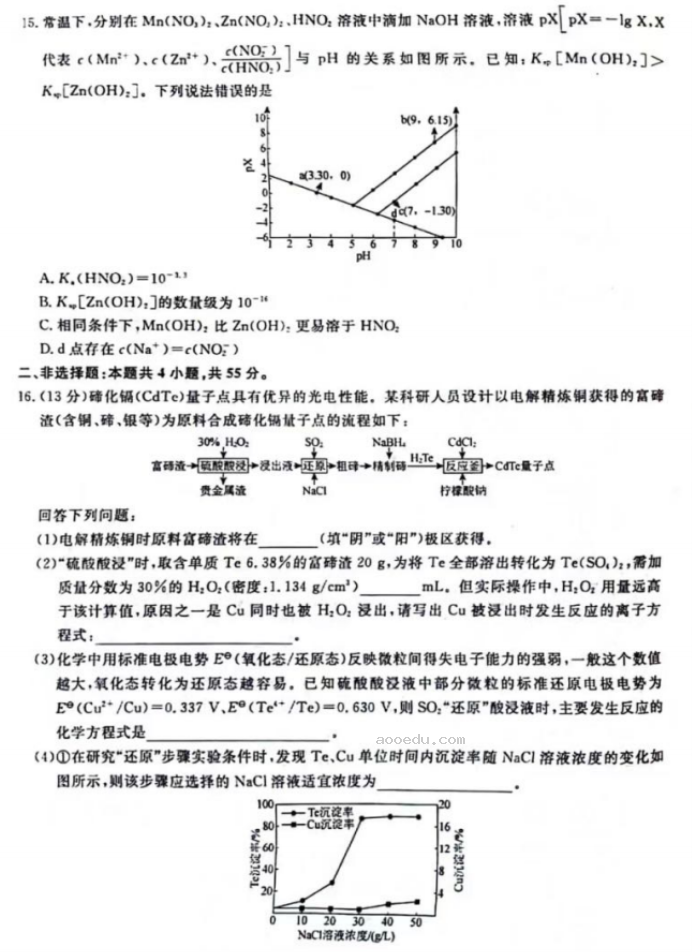 辽宁名校联盟2024高三3月联考化学试题及答案解析