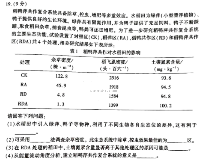 福建厦门2024高三3月市质检生物试题及答案解析