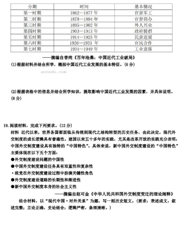 百师联盟2024高三信息押题卷四历史试题及答案解析